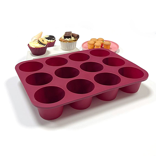 12-cup silicone muffin pan silicone mold for cake