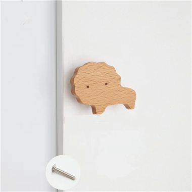 P00092 Furniture handle Living Room Wooden animal Lion Cabinet Knob 