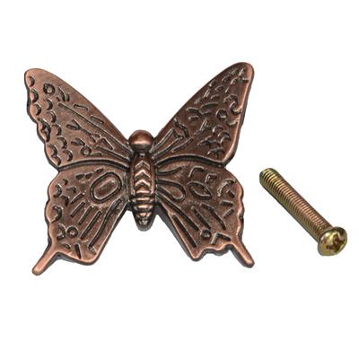 P00002 Butterfly Single Hole Drawer Handle Alloy Color Vintage Cabinet Door Handle Contemporary ZINC