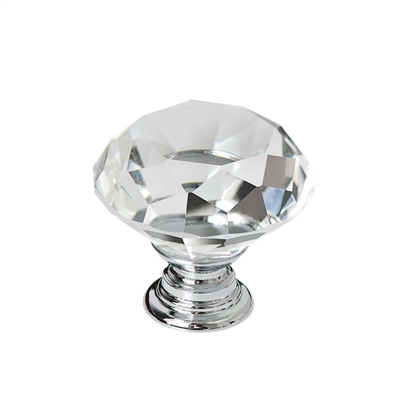 P00305 Crystal Knobs Dresser Knobs Drawer Knobs Diamond Glass Knobs Pull 30/40mm for Kitchen Bathroo