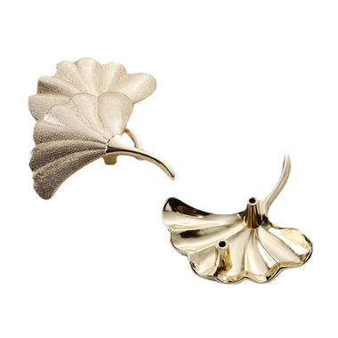 P00240 Ginkgo Leaf Shape Zink Alloy Cabinet Knobs for Cupboard Drawer Dresser Bedroom Dresser Pulls 