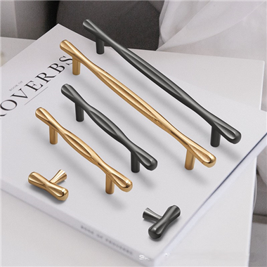 P00229 Gold/Grey Zinc Alloy simple handle and knob cabinet kitchen bedroom furniture cabinet handles