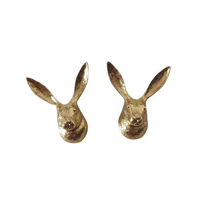 P00168Rabbit head Brass handle Brass forged animal shape furniture pull hand light luxury wardrobe d