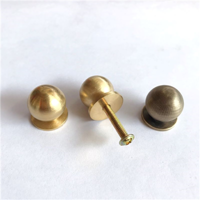 P00037 Round Solid Brass Pulls Antique Cabinet Drawer Small Handles