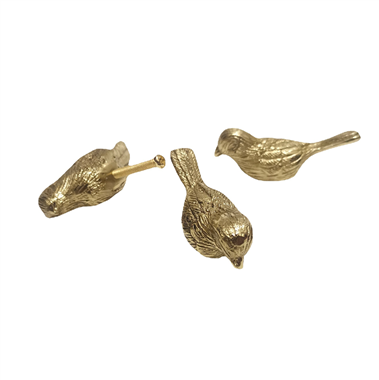 P00027 Bird model furniture brass material pure gold cabinet drawer creature handle knob