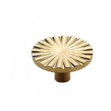 P0011-RD Sunflower Brass Kitchen Cabinet Door Handles And Knobs Sun Flower Petal Shaped Dresser Draw