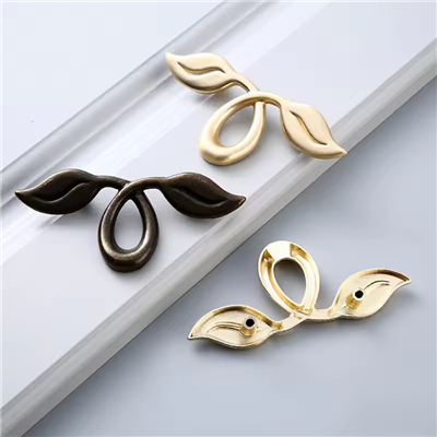 P00462 Vintage Style Leaf Drawer Pull Dresser Handles Leaves Dresser Cabinet Knobs Furniture Accesso