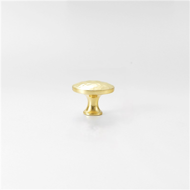 P00039 Solid Brass Kitchen Cabinet Knobs Hammered Gold Drawer Round Dresser Pulls Handles Modern Fur