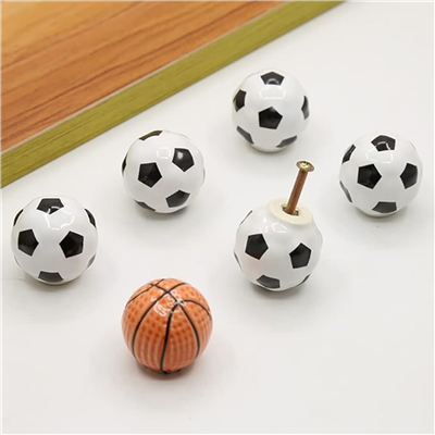  P00289 Ceramic Basketball knobs Ball Knobs Ball Sports Party Theme Children Home Decor Drawer Knob 