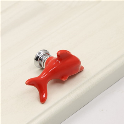 P00295 Ceramic Drawer Handle Dolphin Cabinet Knob Dolphin Drawer Knob Kitchen Door Knob Dolphin Ward