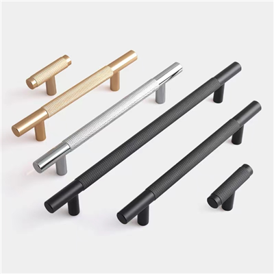 P00147 Hardware Texture Aluminum Alloy Knurled Handle Wardrobe Gold Handles And Knobs For Kitchen Ca