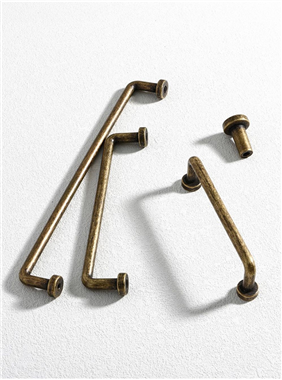 P00350 Antique Brass Cabinet Pulls Casual luxury Solid Zinc Cabinet Handles for Drawer Cupboard Ward