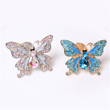 P00224 Home Decoration Cabinet Wardrobe Drawer Colorful Acrylic Diamond Butterfly Handle Knobs 