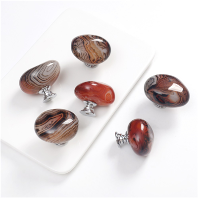 P00222 Noble agate stone wardrobe handle Aluminum handle high quality light luxury cabinet door hand