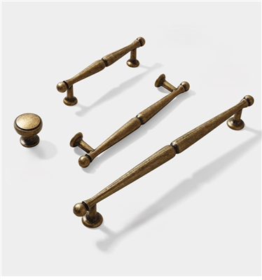 P00355 Retro Zinc Alloy Cabinet Handles Antique Brass Cabinet Pulls for Dresser Cabinet Hardware