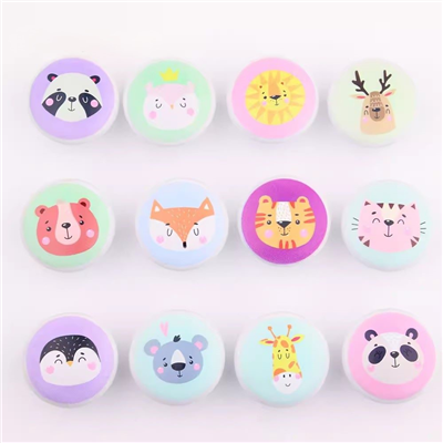 P00372 Cartoon Animal Furniture Hardware Children Ceramic Kitchen Cabinets Pull Handle Color Handle 