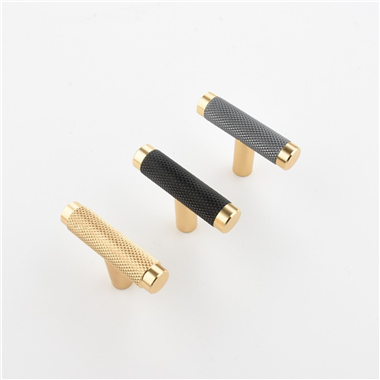 P00410 T Shape Wardrobe Cupboard Satin Aluminum Alloy Knurled Handle Knobs Kitchen Bedroom Cabinet D