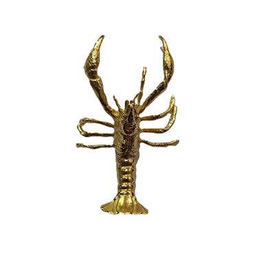 P00194 Cute Brass Lobster Drawer Knob Decorative Cabinet Drawer Pulls Door Handle 