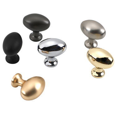 P00433 Zinc Alloy Furniture Knobs Egg Drawer Knob Wardrobe Dresser Cupboard Cabinet Door Knob