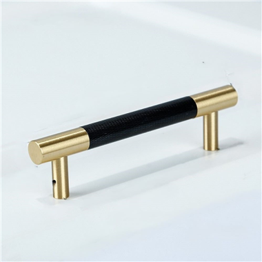 P00450 T Shape Wardrobe Cupboard Satin Solid Brass Knurled Handle Knobs Kitchen Bedroom Copper Cabin