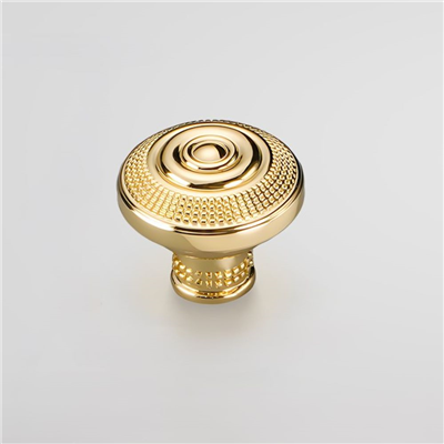 P00384 Gold Knurled Kitchen Cabinet Handles Modern Knob Handles For Drawers Dressers