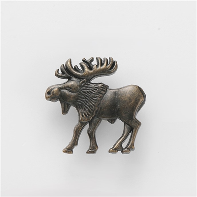 P00436 American style retro hardware handle zinc alloy reindeer knob cabinet bright gold handle Euro