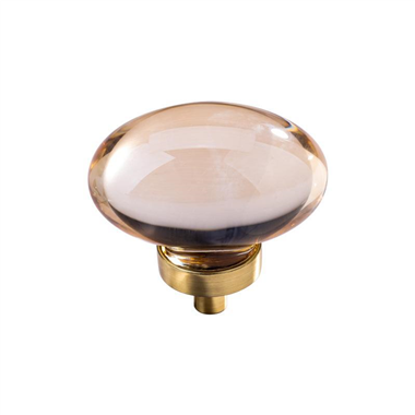 P00149 Oval Brass Crystal Knobs Gold Kitchen Cabinet Knobs Egg Shape Handle Pull Knob for Dresser Dr