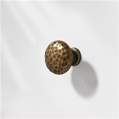 P00522-R Zinc Alloy Brass Antique Finish Furniture Hardware Dotted 28mm Cabinet Knobs for drawer 