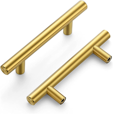 P00052 Cabinet Pulls Brushed Brass Stainless Steel Kitchen Drawer Pulls Cupboard Pulls Cabinet Handl