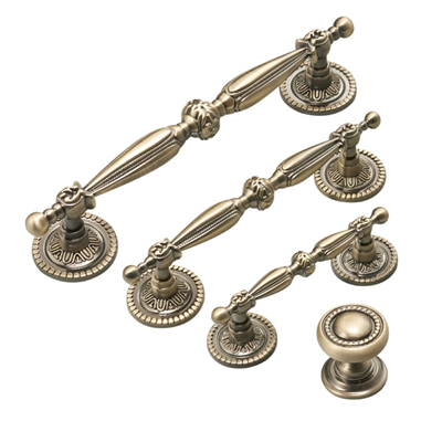 P00527 Antique European style cabinet handle Zinc alloy furniture drawer handle furniture hardware