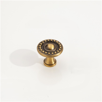 P00560 Furniture hardware antique round pull head cabinet handle zinc alloy imitation bronze oval dr