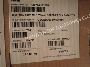 Capacitor B32774H9106K000 10uF ±10% 1.1KV