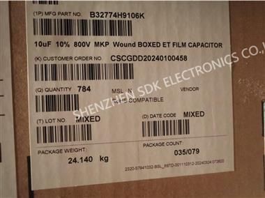 Capacitor B32774H9106K000 10uF ±10% 1.1KV