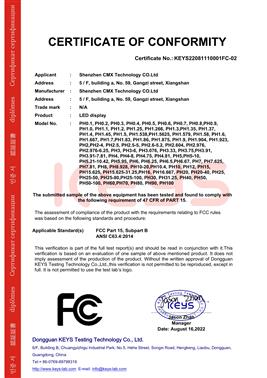 FCC certificate