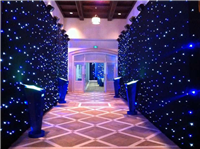 LED Star Curtain blue and White